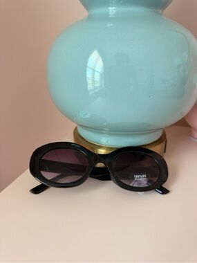 LOFT Black Oval Women's Sunglasses - 100% UV Protection NWT